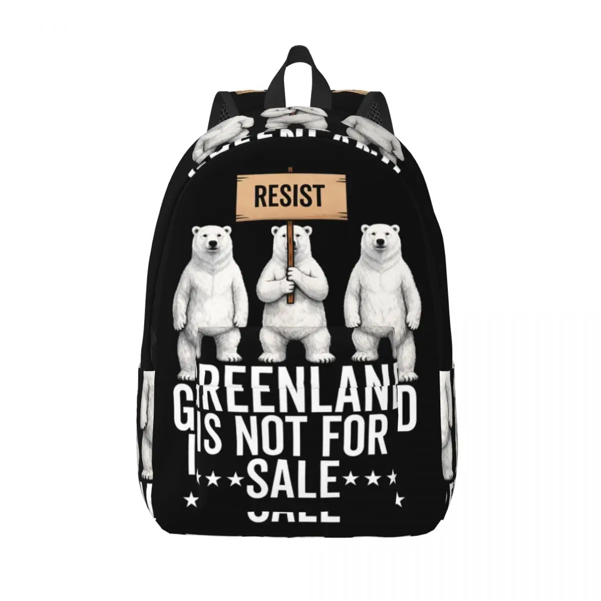 

Рюкзак «Гренландия не продается» с изображением полярного медведя, Гренландия, Дания, уличный рюкзак, мужской дизайнерский прочный школьный рюкзак, сумка-рюкзак
