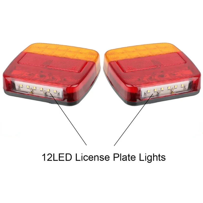 12V Taillight Turn Signal Indicator 26 LEDTail Light Car Number Plate Light Rear Reverse Brake Stop Lamp Trailer Truck Caravan