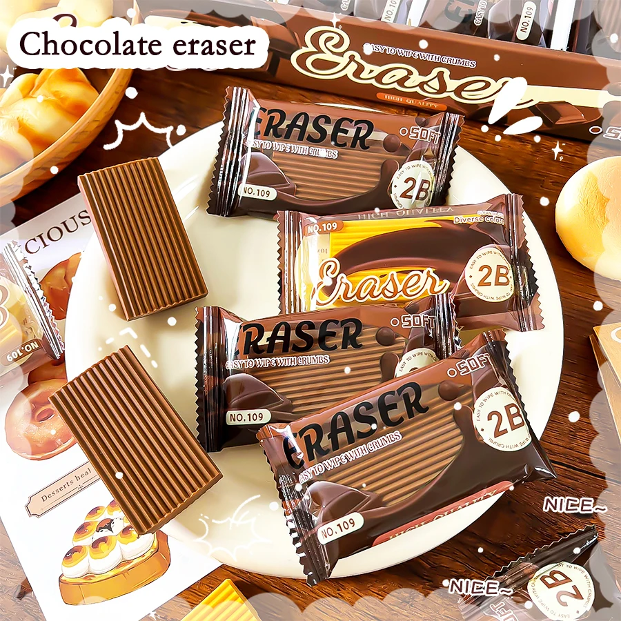 

Подарок школьному учителю обратно в школьные принадлежности Эстетические милые канцелярские принадлежности Кавайный предмет забавные ластики Шоколадная резина милые вещи