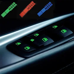 Luminous Car Door Window Lift Button Stickers Auto Car Windows Control Panel Reflective Decal Switch Interior Decor Car Sticker