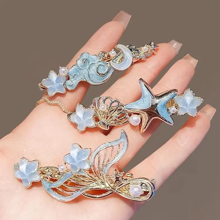 

New Fish Tail Hair Clip for Women in Summer, with A Niche Design and Versatile Side Clips Fashionable and High-end Duckbill Clip