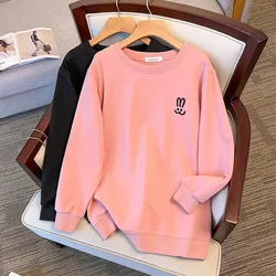 Sudadera holgada de manga larga con cuello redondo para mujer, Top informal de talla grande 6XL, 7XL, 8XL, 9XL, 10XL, 11XL, 170Kg, Otoño, 170