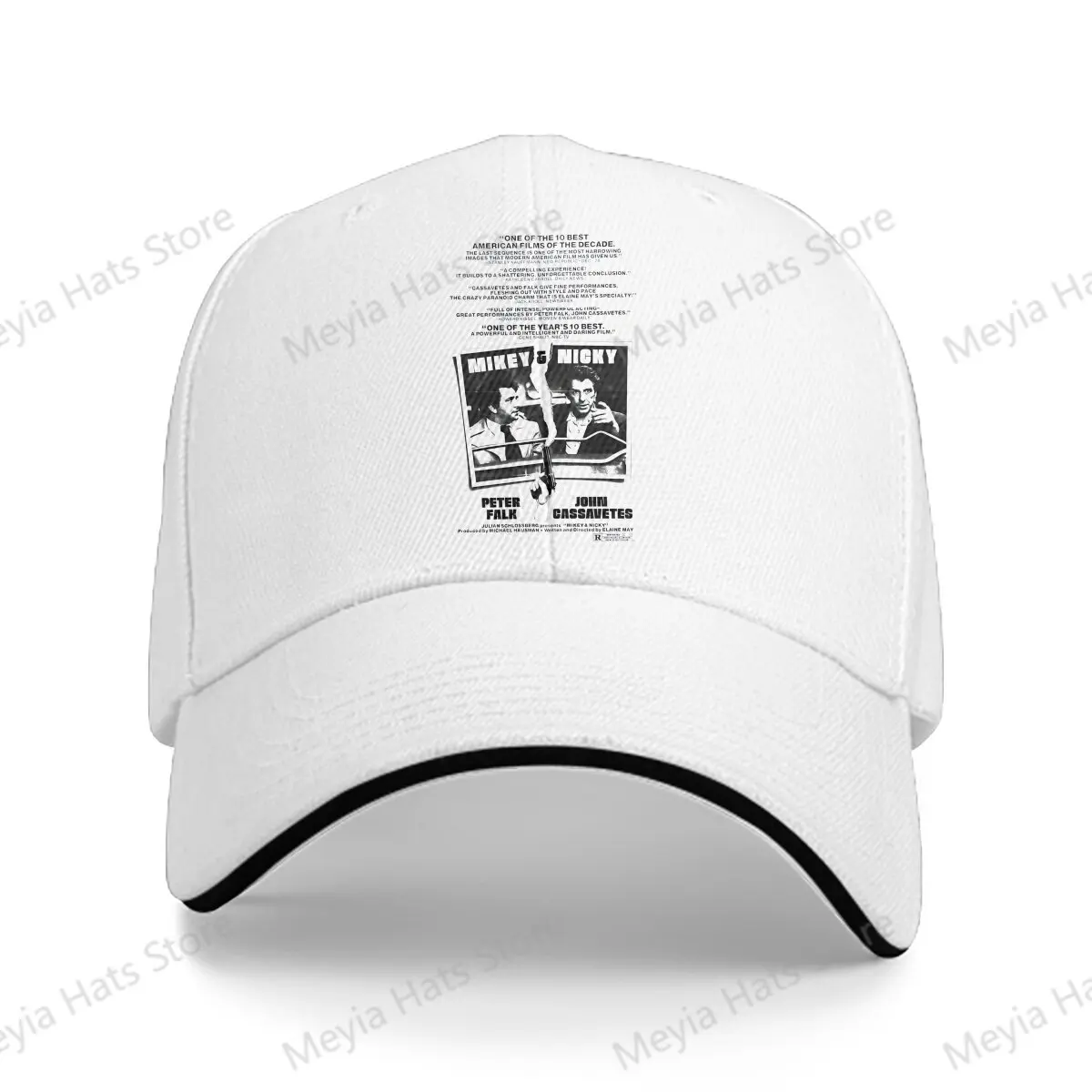 MIKEY AND NICKY Classic Poster Columbo Movie Multicolor Hat Peaked Women's Cap Personalized Visor Protection Hats