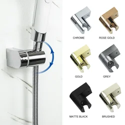 Supporto per soffione doccia in plastica ABS supporto per staffa in oro lucido girevole per uso in bagno accessori per il bagno di dimensioni Standard
