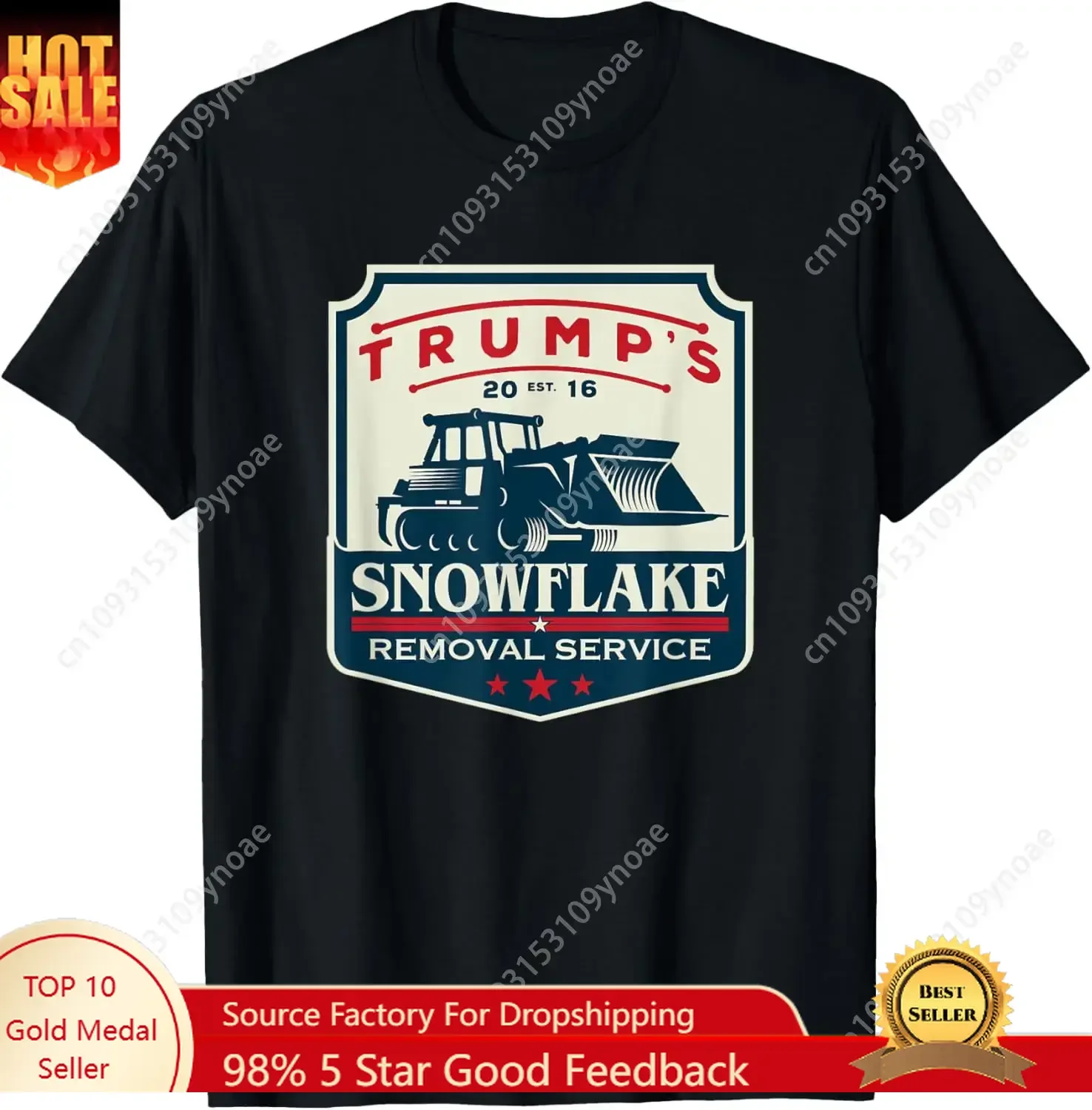 

Trumps Snowflake Rmoval Service Funny Donald Trump 2024 TShirt Man Women Cotton Tee Soft Shirt Breathable Top Short Sleeves