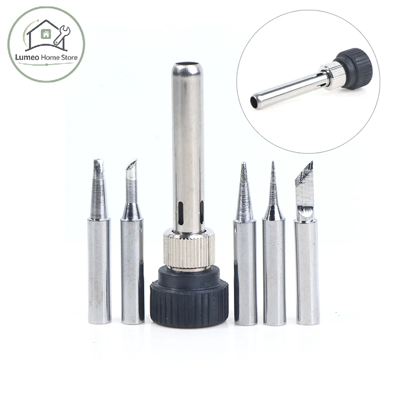 5Pcs Soldering Iron Tips Handle Cannula Casing Adapter Compatible With 852D 936 937D 898D 907 Soldering Station