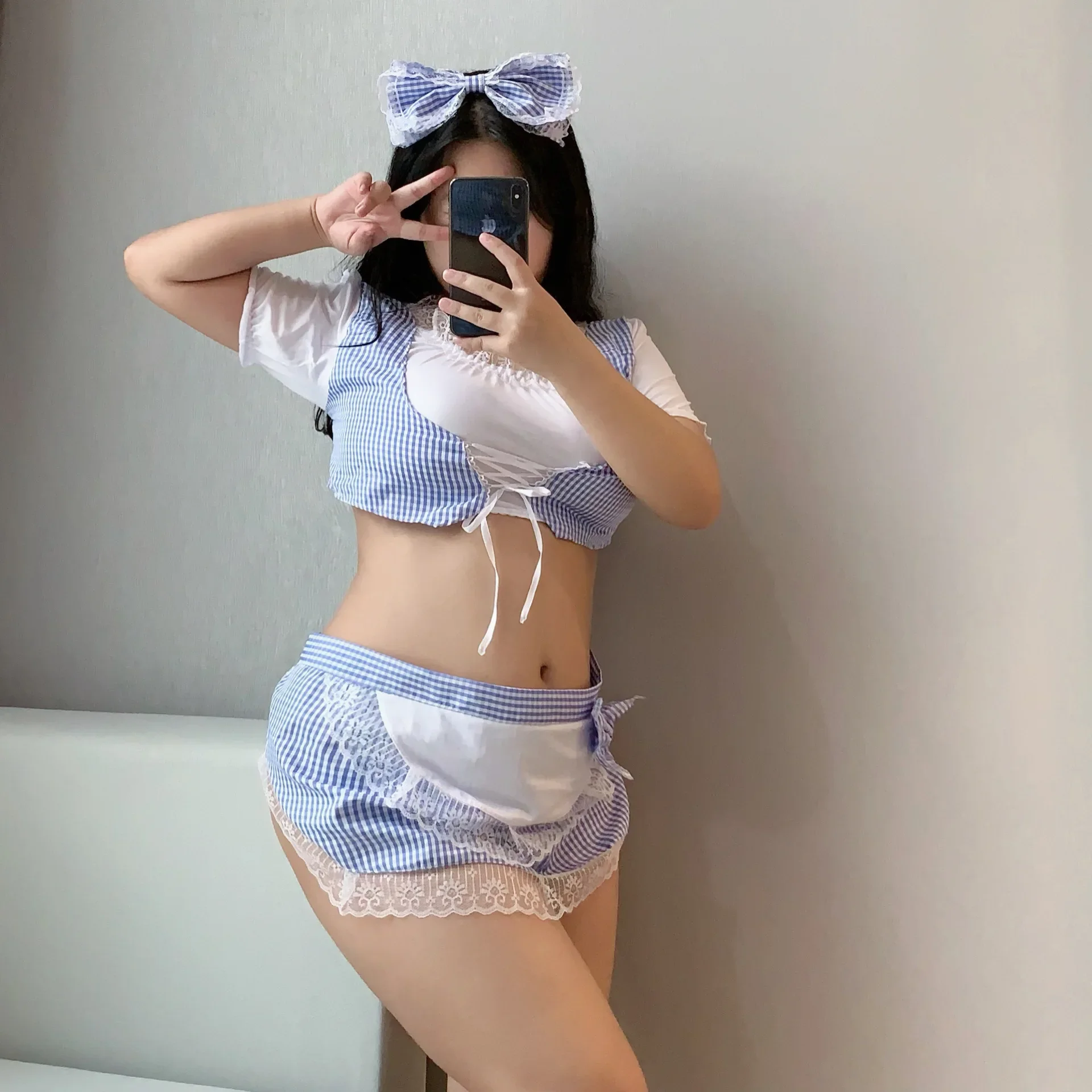 Plus Size Sexy Student Cosplay Sailor Uniform Maid Performance Erotic Lingerie Babydoll Costume Sex Anime JK Tops+Pleated Skirt