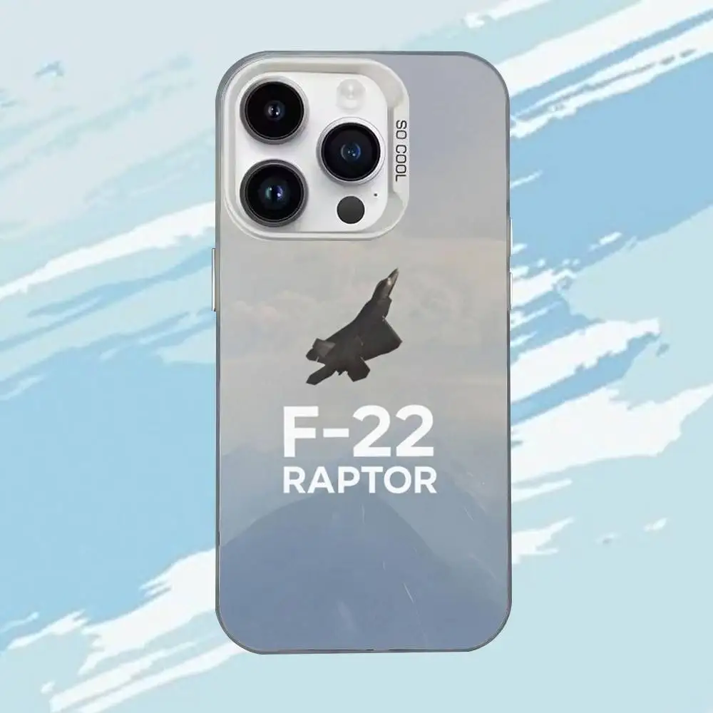 Lockheed – coque de téléphone Martin F-22 Raptor, étui antichoc mat blanc bonbon pour iPhone 17,16,15,14,13,12,11,Mini,Pro,E,MAX