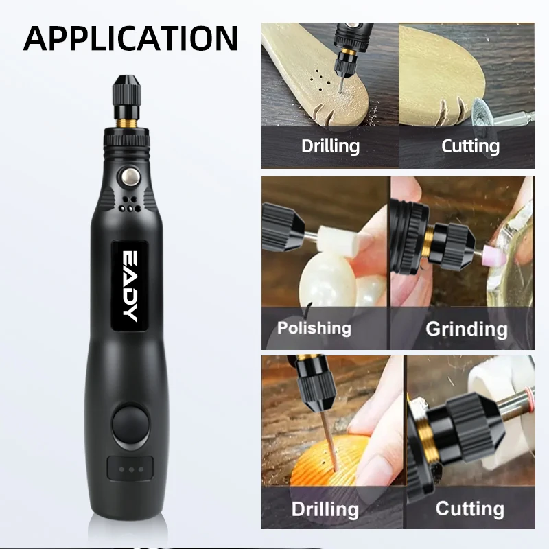 USB Mini Cordless Rotary Tool & Mini Bits (5/36pcs), Handles Grinding, Polishing, Engraving, Cutting for Home DIY Projects view 3