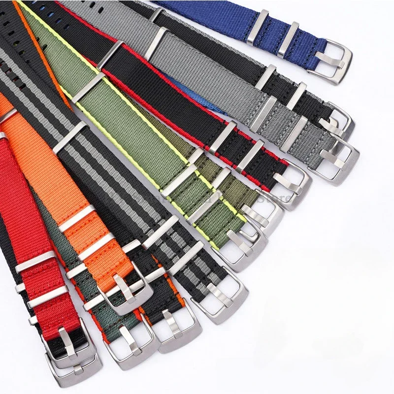 Cinturino per orologio in nylon premium 18mm 20mm 22mm per Omega per cinturino da polso militare Seiko per cinturino sportivo con cinturino morbido di ricambio Rolex