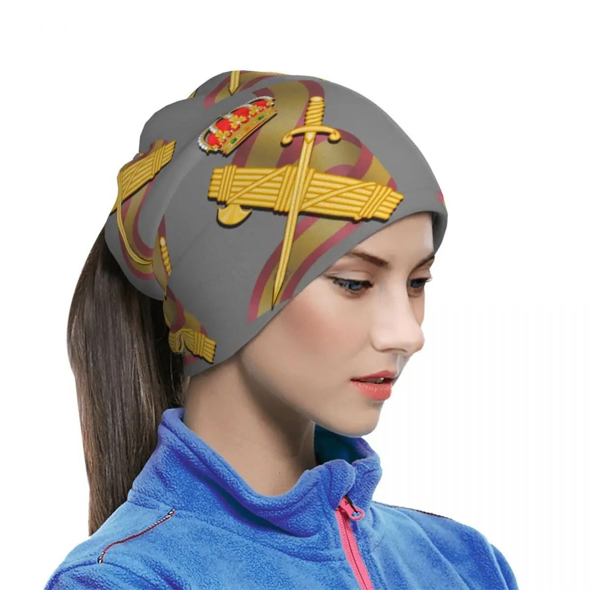 Spanish Guard Civil Spain Flag Bandana Neck Cover Printed Mask Scarf Running Headwear For Men Women Adult Windproof