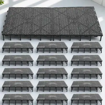 

20Pcs PVC Fish Tank Bottom Filter Plate Splicing Combination Clip Black Aquarium Grid Isolation Tray for Breeding Large Dragon