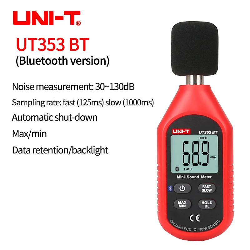 UNI-T UT353BT Mini Sound Level Meter/Bluetooth Communication LUX Digital Light Метр Industrial/Household Noise Метр,