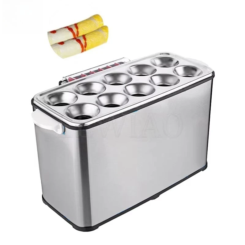 Commercial Egg Sausage Roll Cooker Electric Eggs Hot Dog Boiler Steamer Omelette Master Cup Breakfast Machine 10 Holes