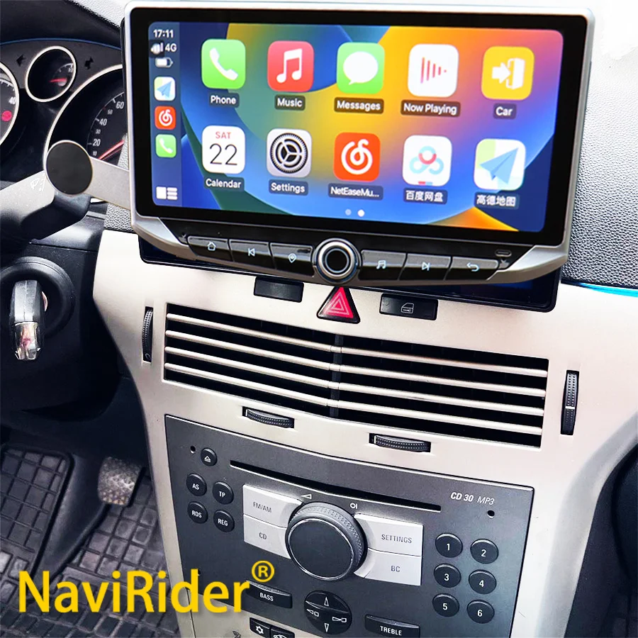 10.88Inch Qled Screen Carplay For Opel Astra H Android 14 2006 2014 Car Radio Multimedia Video Player Navi GPS Stereo Head Unit