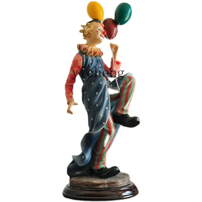 

Country Retro Handmade Painted Performance Clown Boutique Ornaments