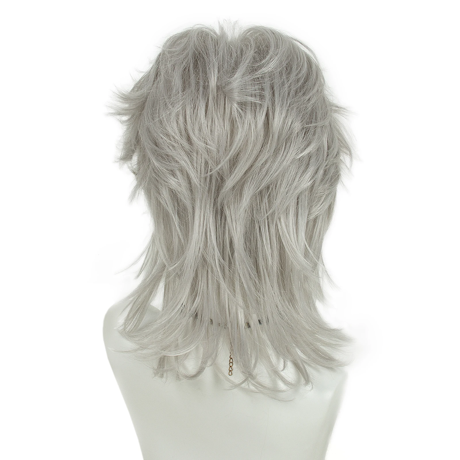 Grey Wolf Cut Layered Synthetic Hair Wig