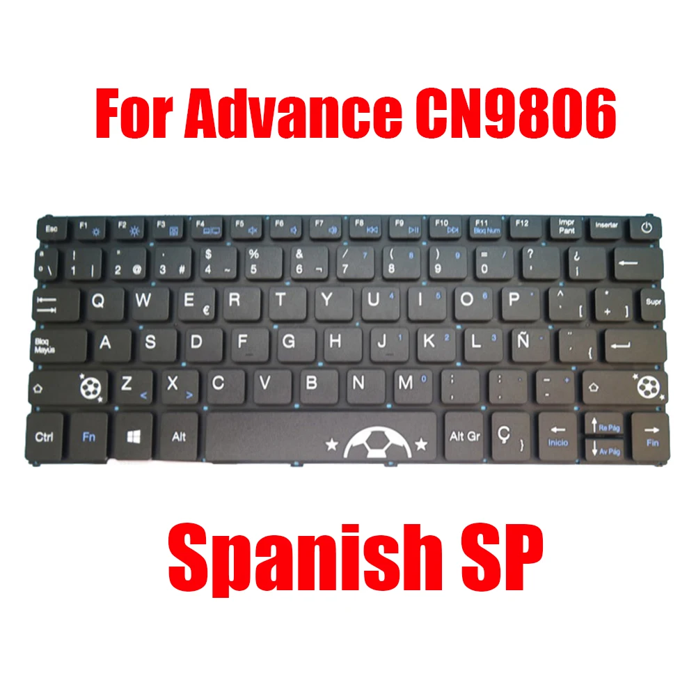 

Replacement Laptop Keyboard For Advance CN9806 NV9801 Spanish SP Black Without Frame New