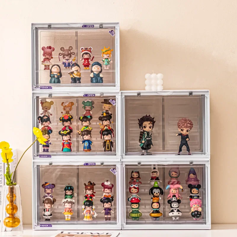 Blind Box Storage Display Rack Container Showcase Dustproof Storage Box Clear Popmart Display Cabinet Anime Figure Toy Storage