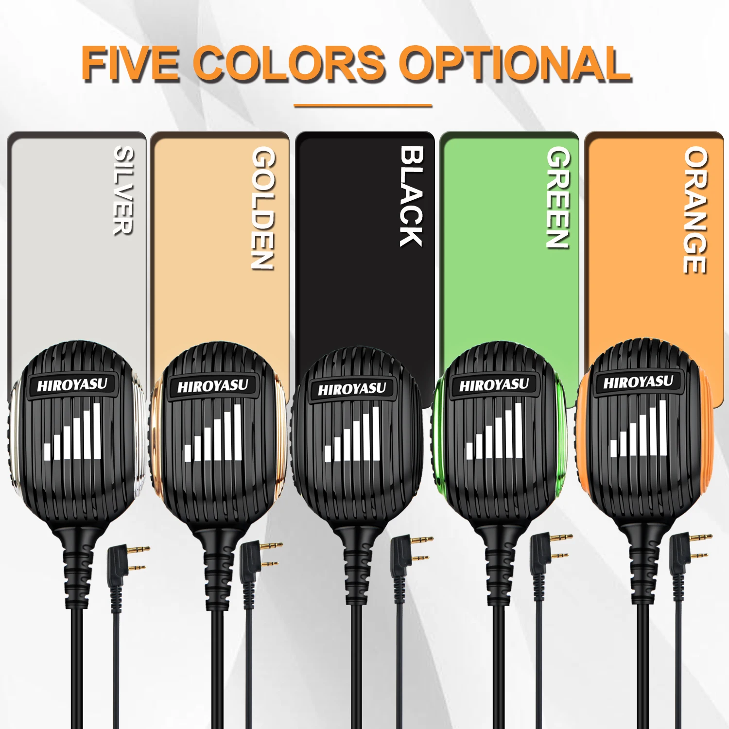 

HIROYASU Q7 рация ручной микрофон ладонь динамик микрофон K штекер 2 Вт 8 Ом с растягивающимся пружинным кабелем