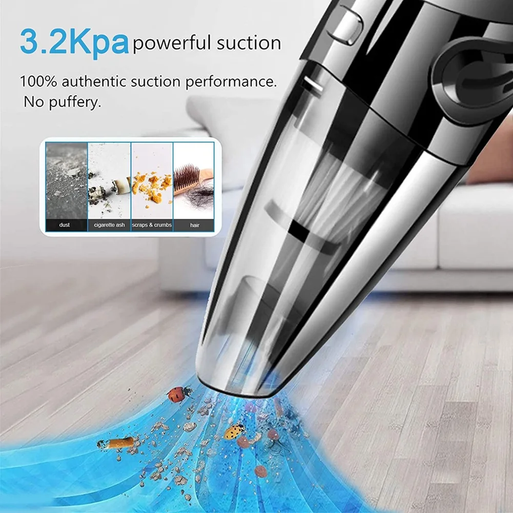 Fits for Rechargeable Handheld Vacuum Cleaner - Powerful Cyclone Suction, Quick Charge, Ideal for Car, Home & Pet Hair