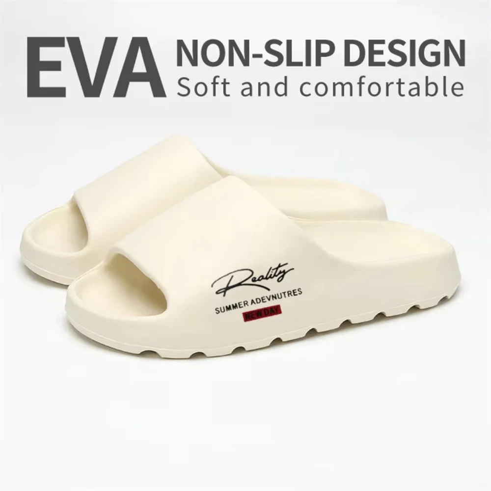 Coconut Slippers Men EVA Non-Slip Slides Cloud Thick-soled Slides Summer Fashion Casual Men Slippers Women's Sandals Indoor Shoe image 2