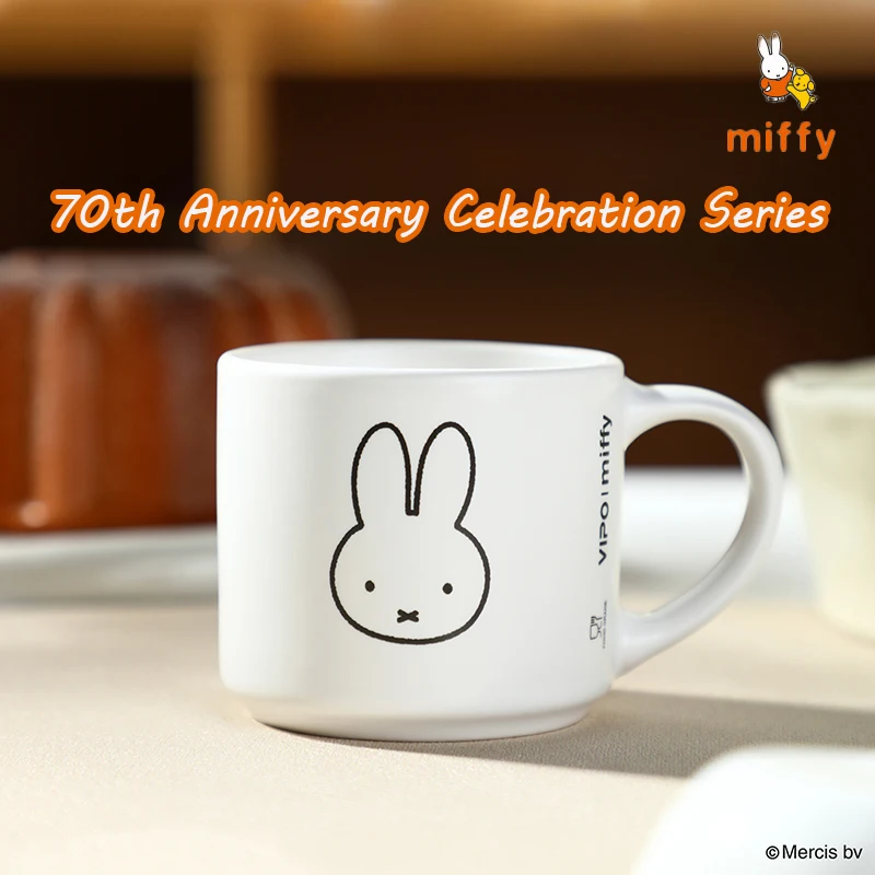 

Kawaii Miffy Ceramic Cup 70th Anniversary Celebration Series High Quality Mug Creative Anime Mini Coffee Cups Girl Perfect Gifts