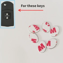 Pegatina de repuesto con logotipo para Mazda, carcasa de llave remota, 15x13mm