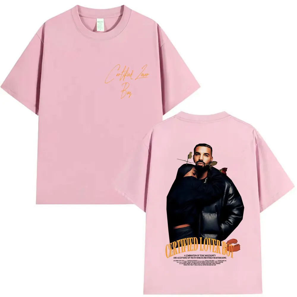 مغني الراب دريك معتمد عاشق الصبي ألبوم جولة 2025 تي شيرت الرجال الهيب هوب القوطية الملابس تي شيرت خمر القطن المتضخم تي شيرت #5