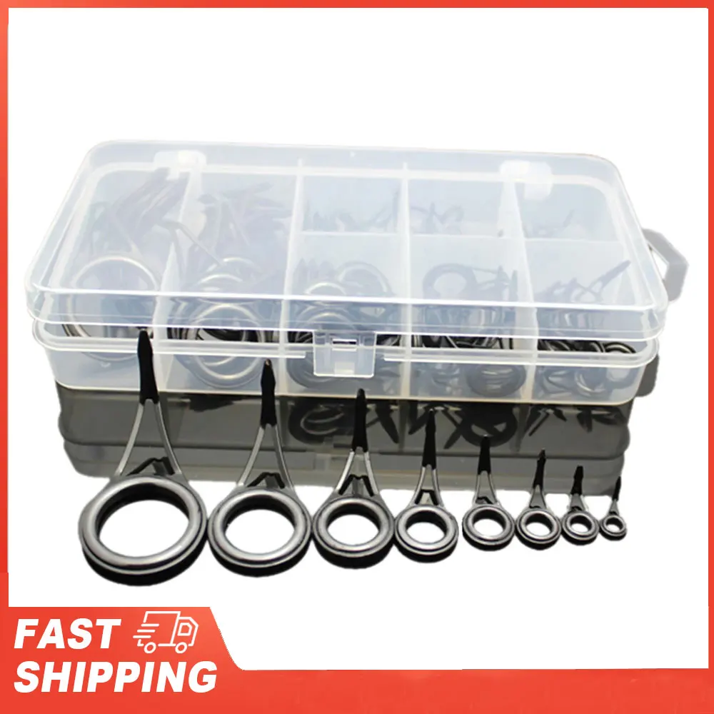 

Направляющая для спиннинга лески, кольца с проушинами, верхний ремонтный комплект, 75 шт., различные размеры, направляющая для удочки, наконечник