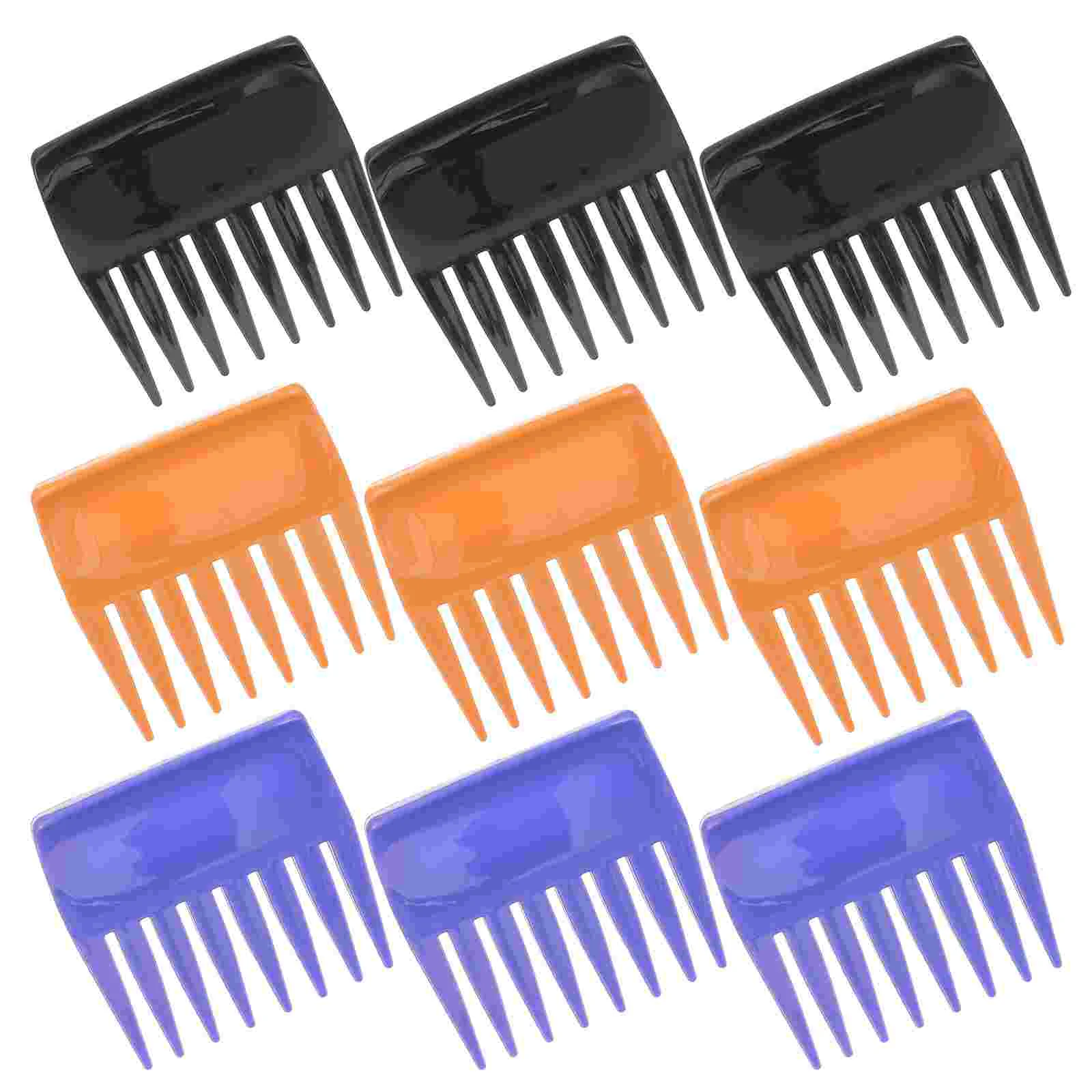 

9 Pcs Portable Anti-static Plastic Combs Wide Tooth Combs for Home (Assorted Color) Anti-static Wide Tooth Comb