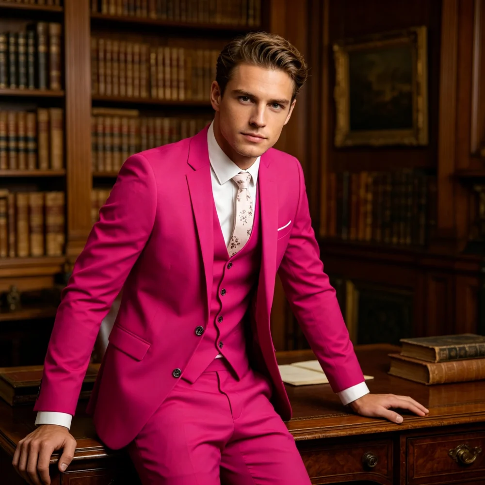 

Ternos masculinos bege de alta qualidade, lapela notc, slim fit, roupas masculinas, elegante, casamento, 3 peças, jaqueta, colet