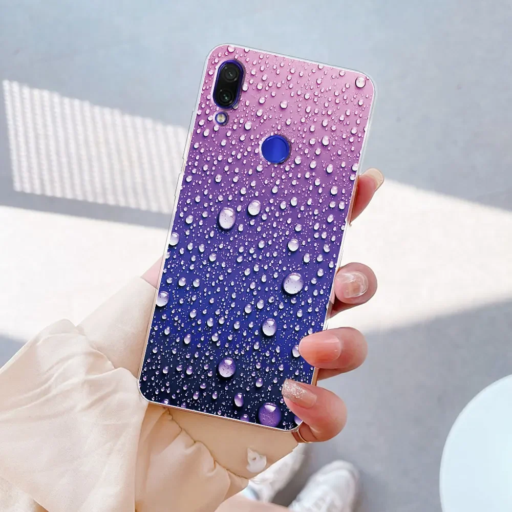 Transparent Marble Phone Case for Xiaomi Redmi Note 7 Pro