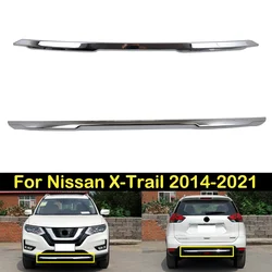 DECHO Front Bumper Trim Strip For Nissan X-Trail X Trail T32 2014-2021 Chrome-plated Protective Bumper Trim