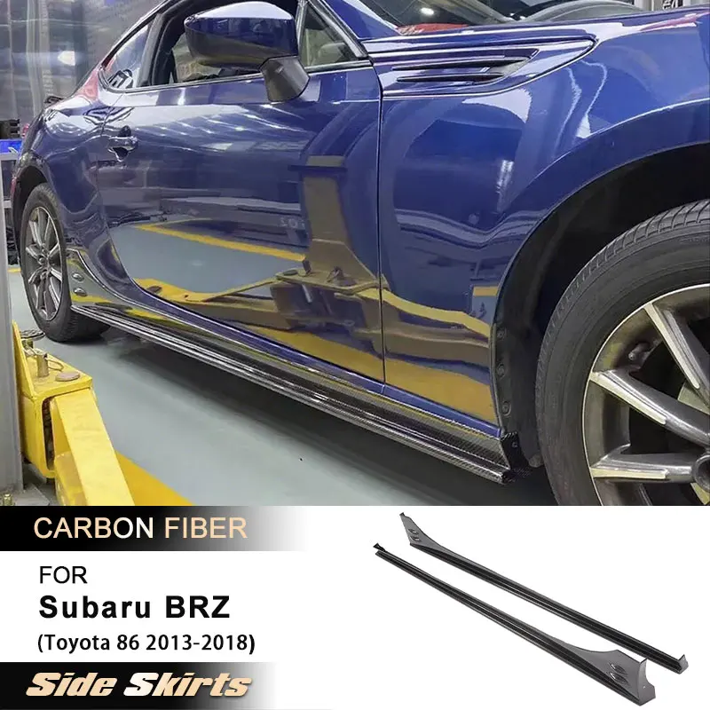 

Car Side Skirts Extensions for Subaru BRZ Toyota 86 2013-2018 Racing Side Door Bumper Apron Lip Skirt Body Kits Carbon Fiber