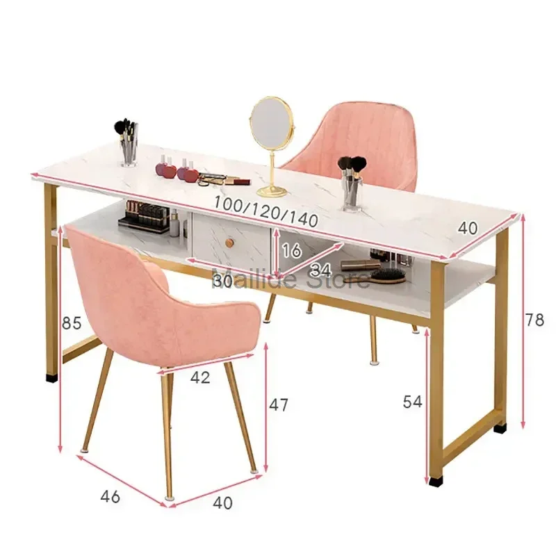 Japanese Simple Manicure Tables Light Luxury Professional Nail  salon furniture beauty  Single Double  Table