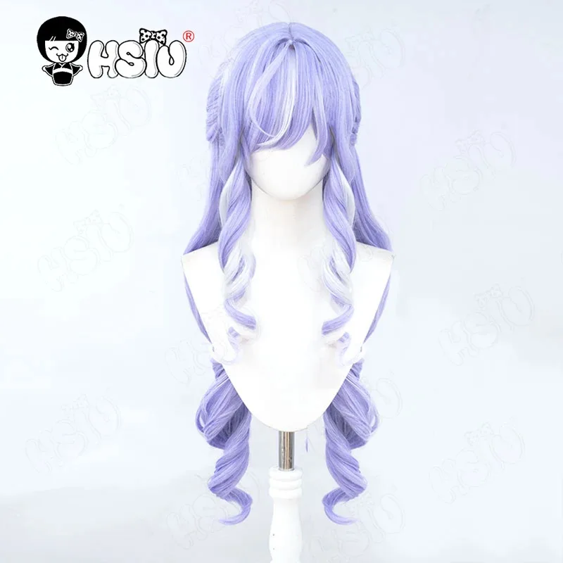 

CyVaresa Cospaly Wig Синтетический парик из волокна「HSIU」90 см светло-фиолетовый смешанный белый длинный парик + шапочка для парика Game Zenless Zone Zero Vivian Wig
