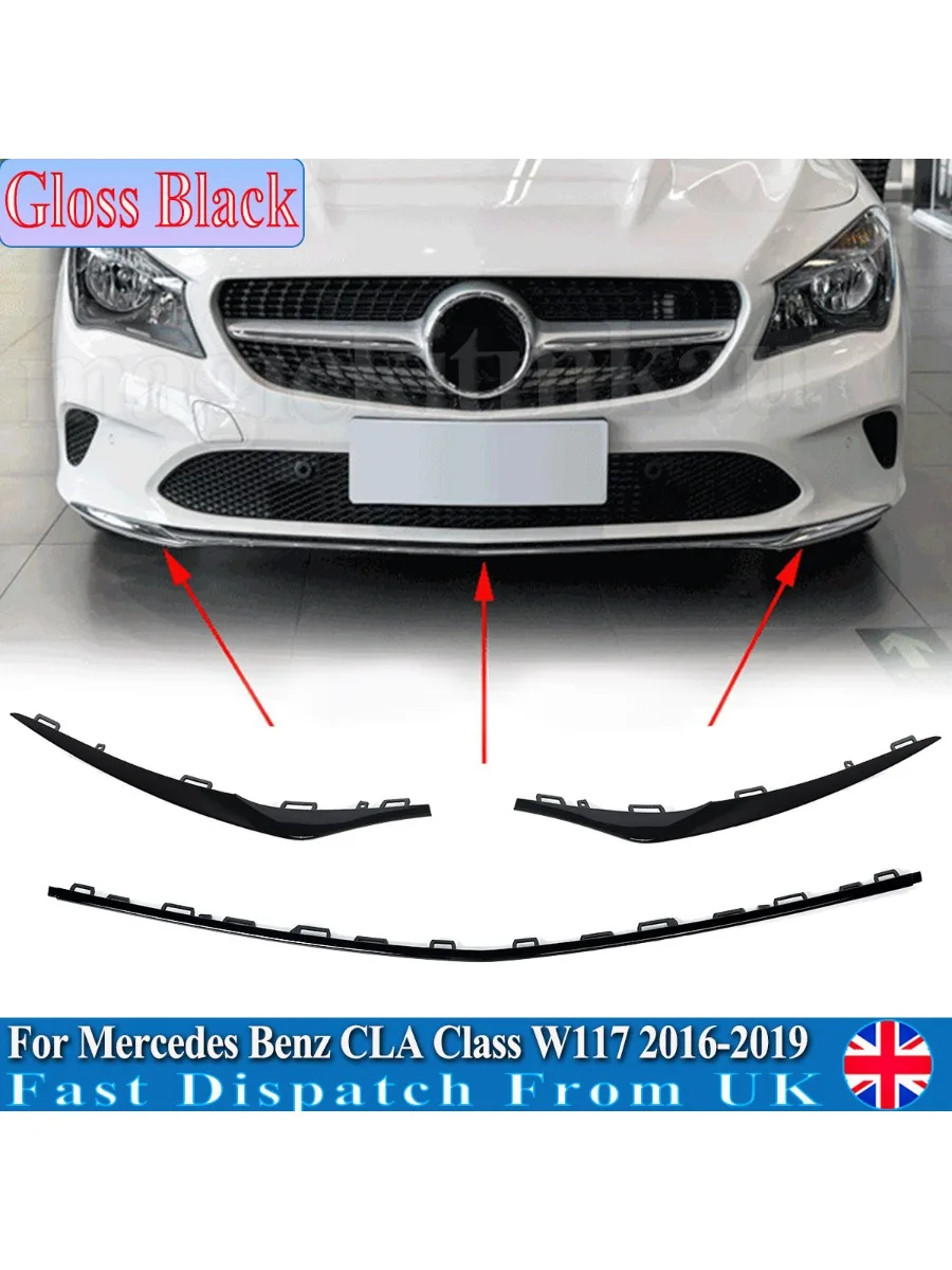 Magickit Listwa Ozdobna Przedniego Zderzaka Bodykit Do Mercedes Benz CLA-Class W117 2016-2019 CLA180 CLA200 CLA250 1178854900 1178855000 — 2