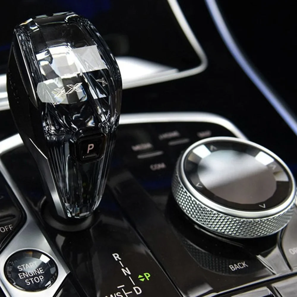 3 Pieces Set Crystal Gear Shift Knob Lever Car Crystal Shift Knob Gear Handle For 5 6 7 Series G30 G31 G32 G12 X3 X4 G01 G02