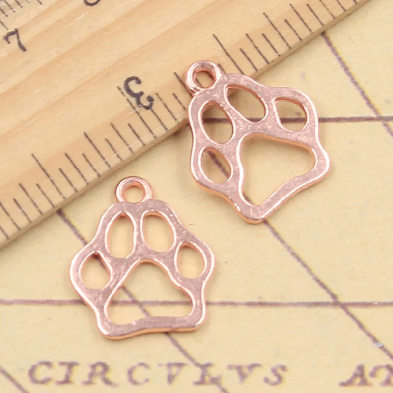 20pcs Charms Dog Claw Bear Paw 19x17mm Tibetan Gold Bronze Silver Color Pendants Antique Jewelry Making DIY Handmade Craft