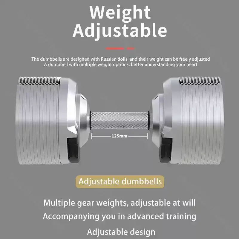 Patent  Chrome Adjustable Dumbbell Set23.5KG/32.5KG/41.5KG  Premium Smart Quick Lock Variable Dumbbell