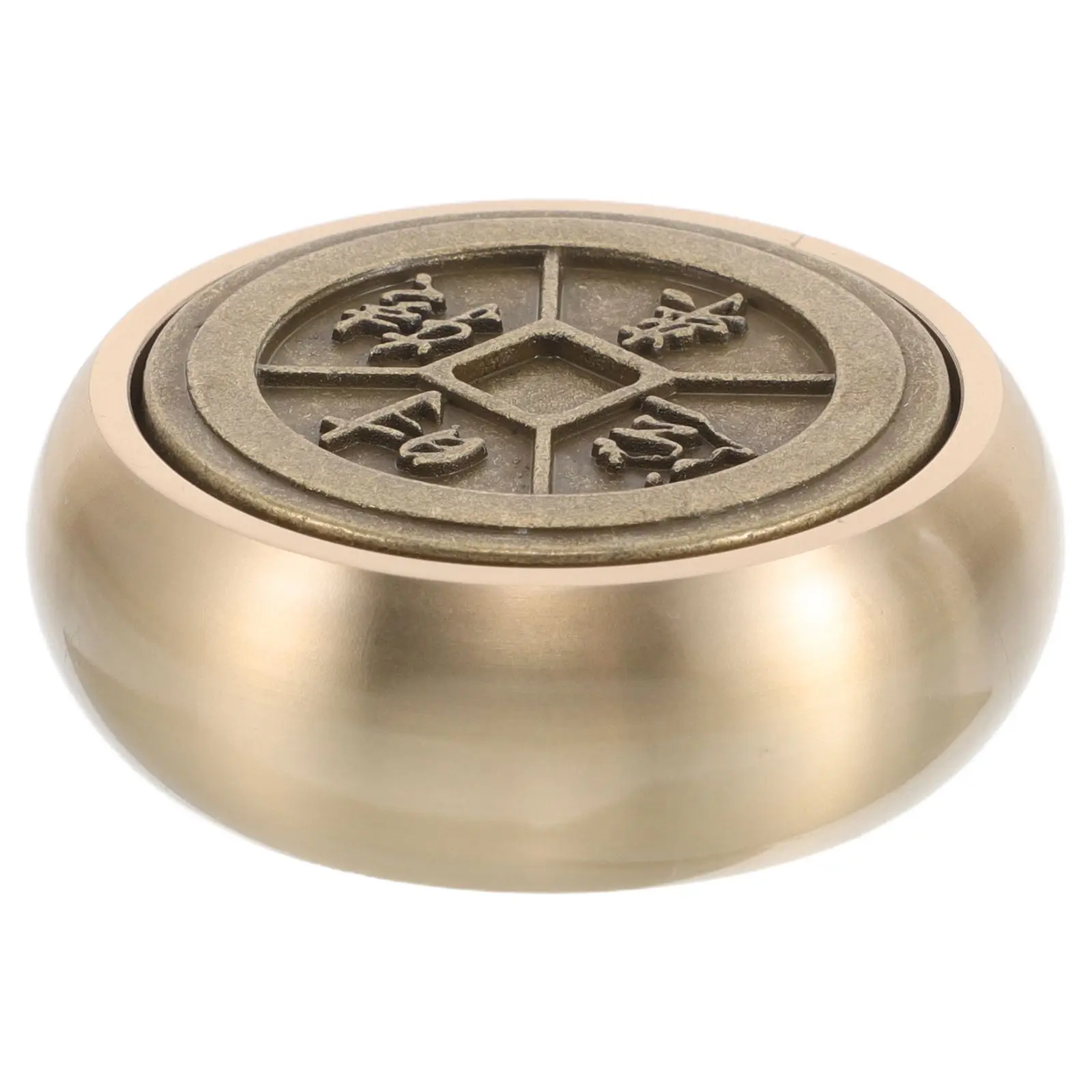 Solid Brass Paperweight Office Desk Accessory Rounded Edge Calligraphy Tool Design Decorative Item Dark Brown Color