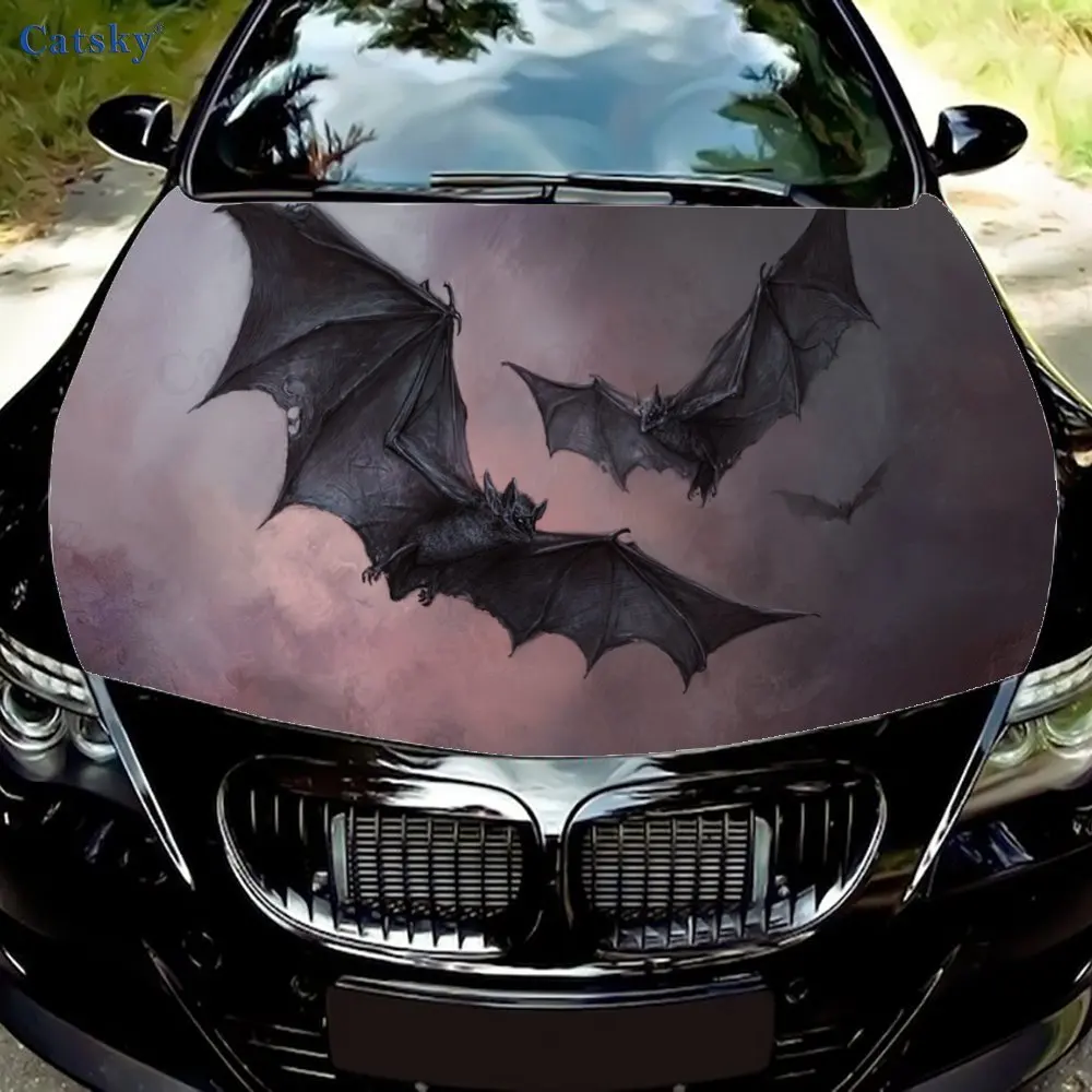 

Dynamic Demon Bats Car hood decals, car cover decorative stickers, and vinyl wraps for cars, SUVs and trucks. Self-adhesive, wat