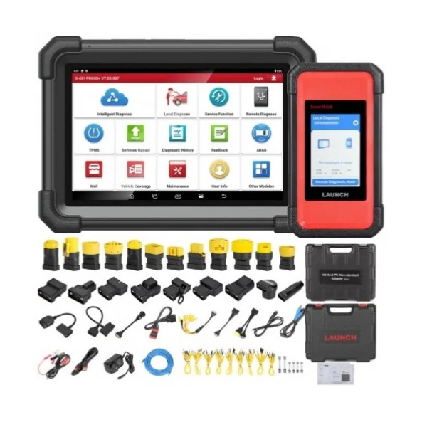 Lach x431 pro3s + smartlink hd 12v caminhão obdii ferramentas de diagnóstico bidirecional 24v carro pesado ecu codificação teste ativo el