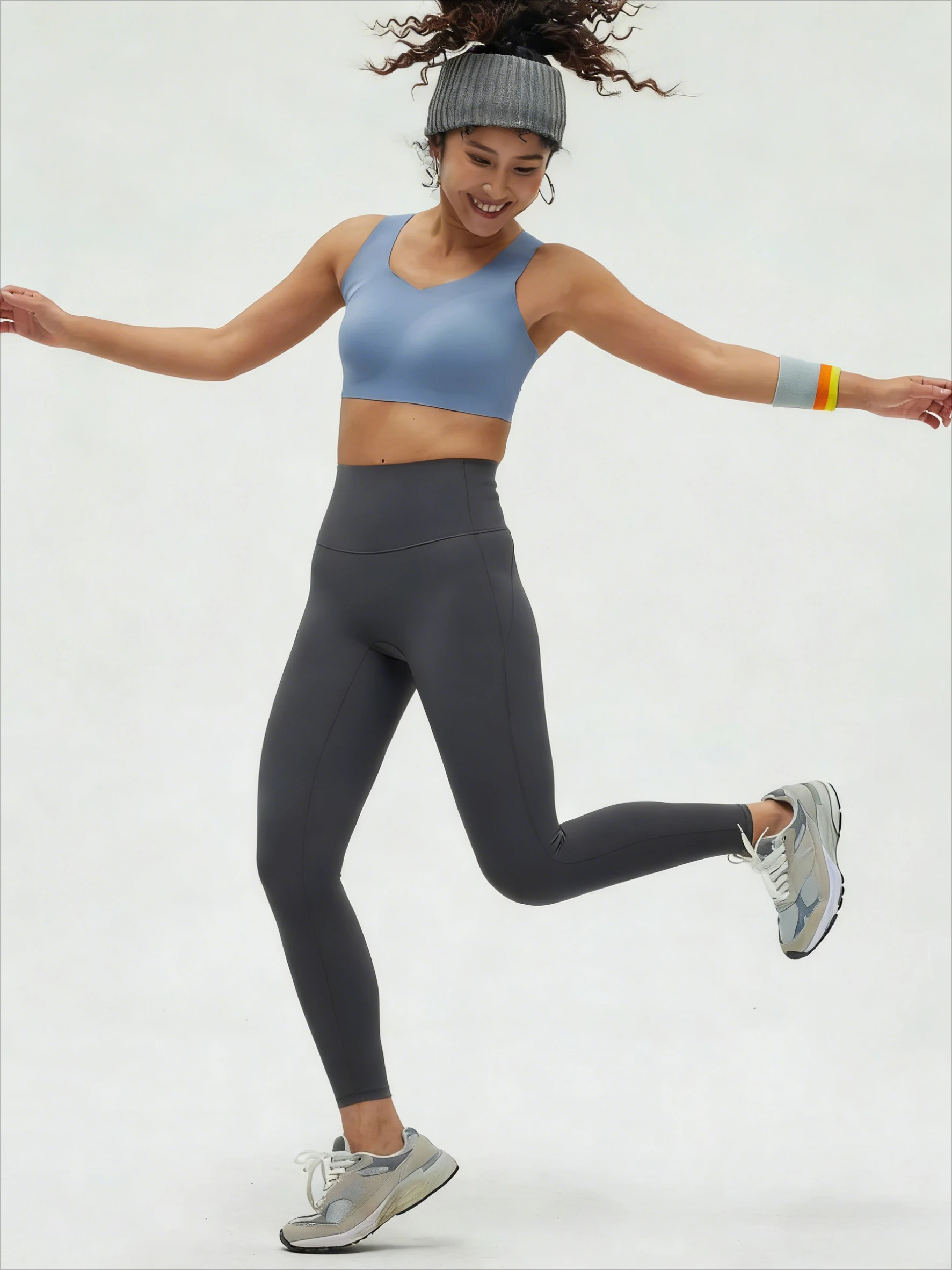 Pantaloni da yoga da donna Nudi a vita alta Sport e tempo libero Due glutei color pesca Nessuna attrito e nessuna linea di imbarazzo Abbigliamento di tendenza quotidiana