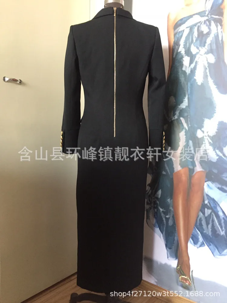 Long Dress Women Blazer Dresses Vestidos Y2k Streetwear Turn Down Collar Full Sleeve Elegant Party Night Work Autumn Winter