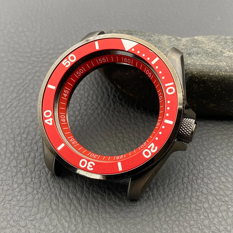 حافظة Mod SKX007 حافظة NH35 متضمنة تاج زجاجي كريستال الياقوت عند 3.0 لون المسدس يناسب NH34 NH35 NH36 حافظة ساعة رجالية