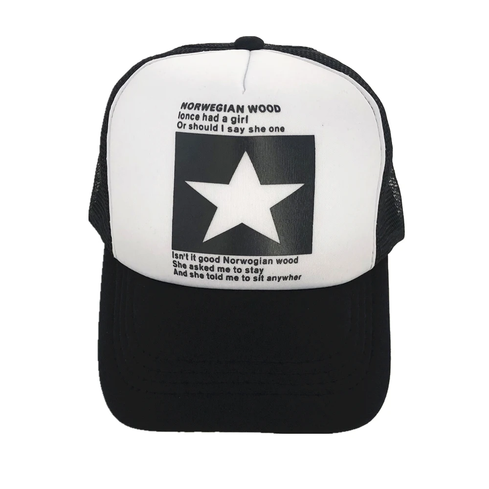 XaYbZc Fashion Five Star Pattern Baseball Cap Women Outdoor  Breathable Men  Summer Mesh Hat Snapback Gorras image 2