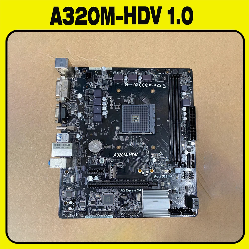 A320M-HDV 1,0 для материнской платы ASRock AM4 DDR4 PCIe 3,0 SATA3 M.2 32 Гб/с