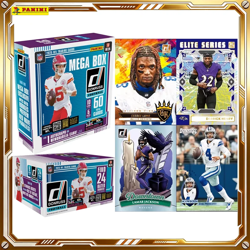 

Коллекционные карточки Panini Donruss Football NFL 2025: Загадочная коробка, аниме-карточки, игровые наборы, подарки на праздники и дни рождения для мальчиков и девочек